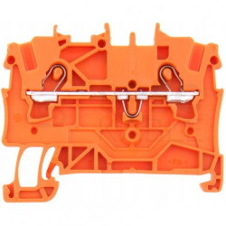 WAGO TOPJOBS 2001-1202 Złączka szynowa 2-przewodowa 1,5mm2 na szynę TH35 pomarańczowa