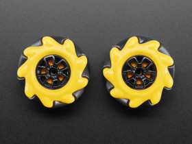 Adafruit Left &amp; Right Mecanum Wheel Pair - 48mm Diameter