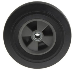 Kółko do wózka, Lite, Guma, Czarny, obc.: 600kg, śred.: 255mm, szer.: 60mm