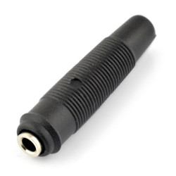 Gniazdo bananowe AL2319 na kabel - czarne - 4mm