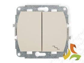 TREND Wyłącznik pojedynczy ze schodowym podświetlany (wspólne zasilanie) beżowy 1WP-10L.1 KARLIK