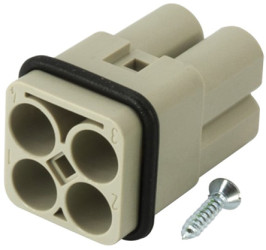 Wkładka złącza dużej mocy 3/0-pinowe HARTING 40A Męski Połączenie zagniatane Montaż na kablu Proste