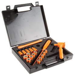 Zestaw nasadek rozmiar napędu 1/4 in elementy: 19 Penta typ napędu Kwadratowy