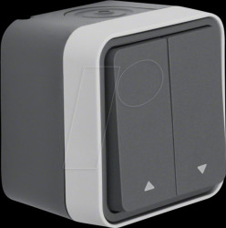 30753525 Jalousie-Serienschalter 1-polig mit Symbol Pfeile AP W.1 grau