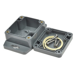 OBUDOWA G302MF 64x58x35mm ABS KOŁNIERZ MONTAŻOWY IP65 CIEMNOSZARY Gainta