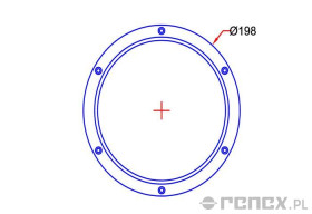Flansza do komory pochłaniającej 160 mm czerwona