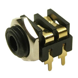Cliff CL13845G Audio Jack Socket 3.5mm Horizontal Mono 2 Pins Black