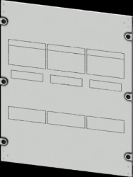 Aperture, square, sheet steel, (W x H x D) 600 x 600 x 10 mm, light gray, 8PQ2060-6BA25