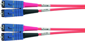 FO duplex patch cable, SC to SC, 5 m, OM3, multimode 50/125 µm, 100011903