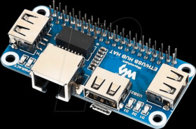 16595 Raspberry Pi - USB/LAN hub (3+1), pHAT