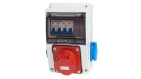 Rozdzielnica Budowlana Zabezpieczona 32A 4P 2X230v Rsk102c101/4