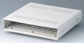 19 inch enclosure, 42 HP, (W x H x D) 260 x 54 x 250 mm, ABS, gray white, A0214270