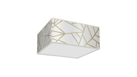 Lampa Sufitowa Ziggy White White/Gold 2Xe27 Mlp7563 Milagro