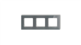 Icon Ramka Uniwersalna Potrójna Kwadratowa - Efekt Szkła (Ramka: Grafitowa...