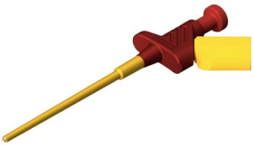 Clamp test probe, red, max. 4 mm, L 160.6 mm, CAT O, socket 4 mm, 973528101
