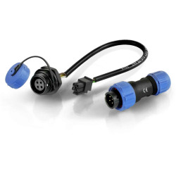 QuPS4 zewnętrzne gniazdo zasilania i wtyczka 4-Pin, IP68 (QPSP4)