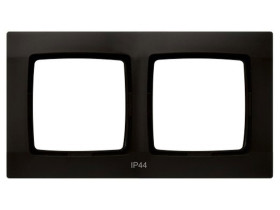 KARO Ramka 2 podwójna do wyłączników IP44 czekoladowy metalik RH-2S/40 OSPEL