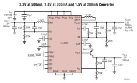 Synchronous 1A Buck-Boost and 600mA Buck Converters