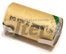 Akumulator Ni-MH 1,2V BYD 2800mAh blaszki 23x43mm