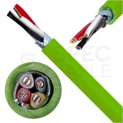 Kabel transmisyjny BiT E-BUS 2x2x0,8mm do magistrali instalacyjnej EIB KNX zielony 150V ekranowany drut Bitner