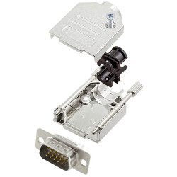 Encitech 6355-8012-01 DTZK09-HDP15-W-K D-Sub 15-pin Strip set 180&#xB0; solder