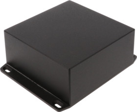 Aluminum die cast enclosure, (L x W x H) 125 x 125 x 57 mm, black (RAL 9005), IP54, 1590KKFLBK