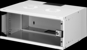 DN-49200 19" wall-mounted housing, Flatpack, 4U, 327mm depth, gray