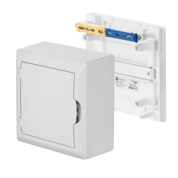 Rozdzielnica modułowa 1x6 n/t ECONOMIC BOX RN 1/6 drzwi białe (N+PE) IP40 2501-00