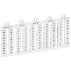 Płytka oznaczników kablowych szerokość 5mm 21-30 pionowa 039557 /1000szt.