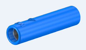 Gniazdo bananowe Żeński Gwint M4 typ Gniazdo bananowe Niebieski 32A Staubli rozmiar 4 mm