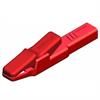 Krokodylek izolowany 4mm czerwony AK2S HIRSCHMANN