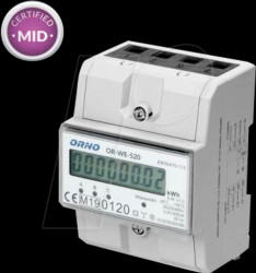 OR-WE-520 Three-phase current meter, 80 A, MID, 4.5 TE