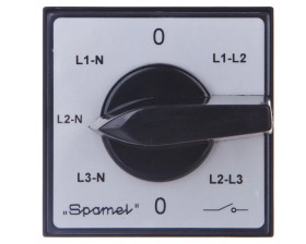 Przełącznik woltomierza 3xL-L i 3xL-N do wbudowania ŁK15-4.883P03