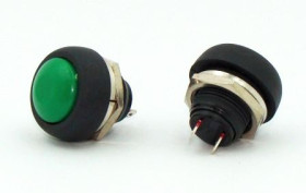 PBS-33-G przycisk chwilowy okrągły zielony OFF-(ON)