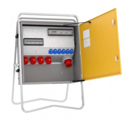 Rozdzielnica budowlana elBOX-XL W125-004006 IP44 wtyk CEE 125A-5P gniazda: 6xGK 230V 16A 4xCEE 32A 3xRCCB 10kA 75551010