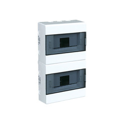 Rozdzielnica natynkowa 16 modułowa 2x8M drzwi transparentne IP40 SRn-2x8 (16) (N+PE) 1.4 ELEKTRO-PLAST
