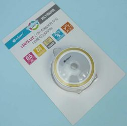 LAMPKA LED Z CZUJ.RUCHU I ZMIERZCH.IP20