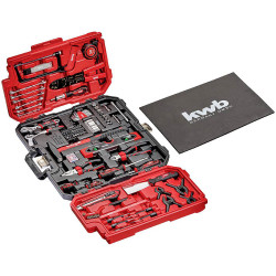 kwb 370630 toolbox 125-piece sturdy case with essentials and extras