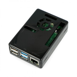 Obudowa do Raspberry Pi 4B - ABS - czarna - LT-4A05