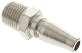 Szybkozłączka pneumatyczna, materiał Mosiądz, stal, złącze R 1/4 męskie, RS PRO Rectus 17, Schrader NW5