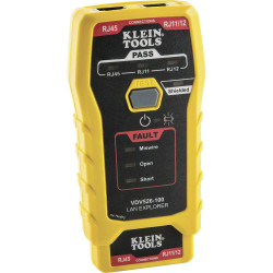 Klein Tools VDV526-100 Cable Tester: Tests RJ11/12/45 Fast LED Display