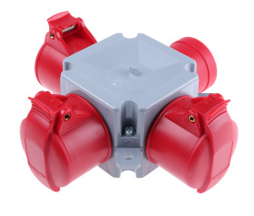 Adapter do przedłużacza sieciowego 16A Wtyczka, gniazdo 415 V 1 x 3P + N + E, 3 x 3P + N + E Amphenol Industrial