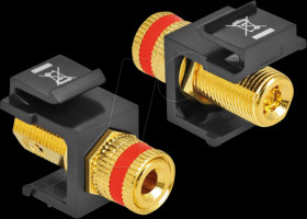 86863 Keystone module binding post > thread nut red / black