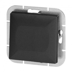 Łącznik krzyżowy p/t Pearl, 10A, 250V, WP-8P, czarny,OR-OE-7703/B