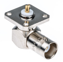 Złącze koncentryczne Montaż na kołnierzu Żeński 50Ω typ złącza Złącze BNC 0 to 4GHz Lutowane