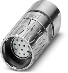 Jack, M23, 16 pole, solder connection, ONECLICK quick locking system, straight, 1679695