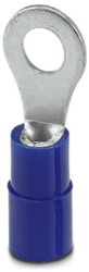 Insulated ring cable lug, 1.5-2.5 mm², AWG 16 to 14, 4.3 mm, M4, blue, 3240023