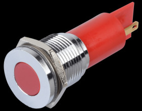 Q16F1CXXR12E Indicator LED, 12 V DC, 16 mm, FASTON, red/BrC