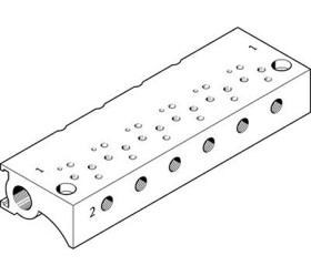 Płyta przyłączeniowa modułowa 8-drogowa Metryczne M3 Festo