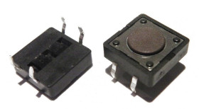Tactile Switch - 12mm x 12mm - Breadboard & PCB (5 Pack) [Discontinued]